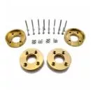 4 pcs. Crawler axle weights made of brass incl. screws and sleeves